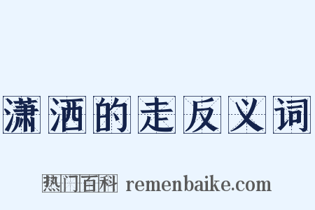 潇洒的走反义词是什么意思的图片